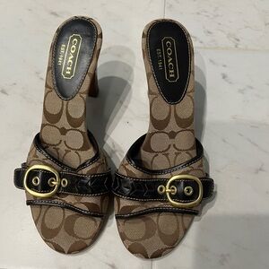 Coach mule clogs.  Never worn. Excellent condition.